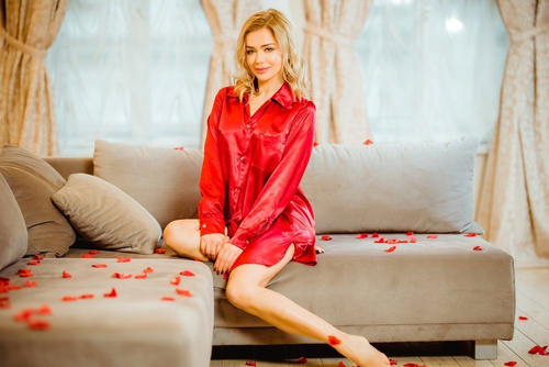 Carey Slip Nachthemd Kalimo - rot