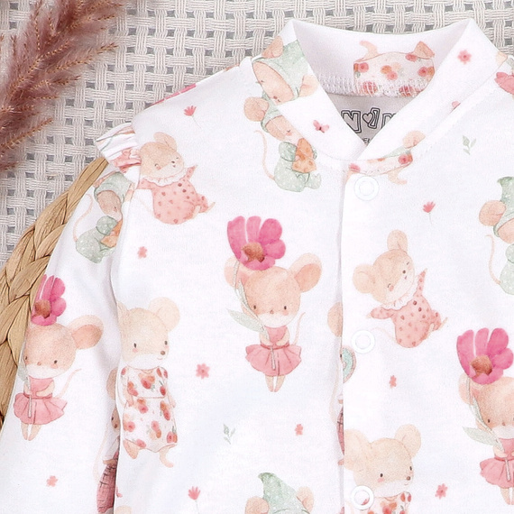 Baby-Strampler Nini Little Mouse 100% Bio-Baumwolle für Neugeborene