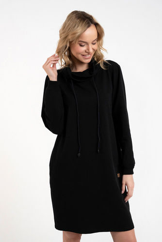 Malmo Damen Langarm-Tunika Italian Fashion - schwarz