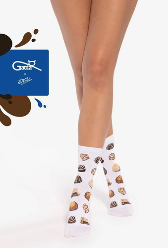 U04.WED Wedel Gatta Unisex-Socken – bianco 01/01