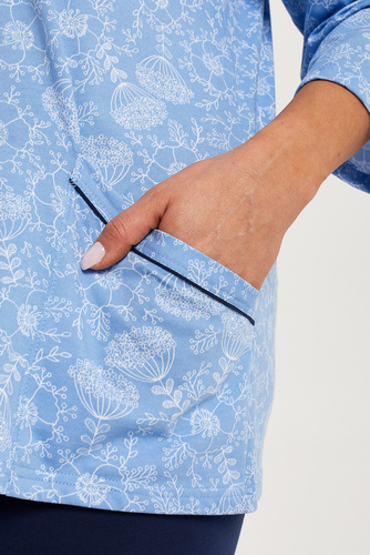 Jomala Damen Schlafanzug 3/4 Ärmel, 3/4 Hose Italienische Mode