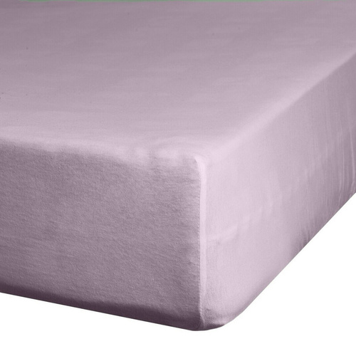 Jersey-Spannbettlaken 4 Eurofirany mit Gummizug Baumwolle Elastan 190 g/m² puderrosa