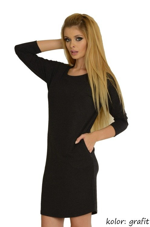 543 Paula Nachthemd 7/8 Ärmel - hell melange