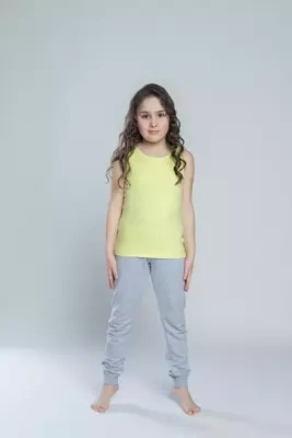 Tola T-Shirt für Mädchen, breiter Träger Italian Fashion - lindgrün