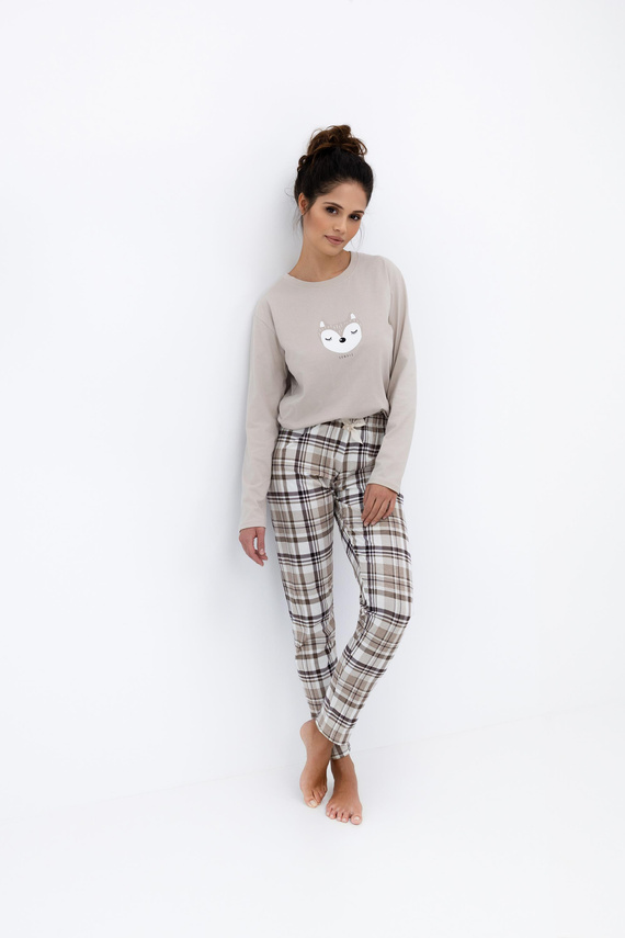 Tinsley Sensis Damenpyjama – Baumwolle, lang, kariert