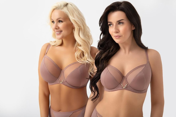 Gorsenia K564 VICKY Mocca Weicher Soft-BH mit Bügeln für große Brust