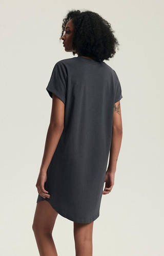 43687 Danna Damenshirt Henderson grau – Baumwolle, kurze Ärmel, Aufdruck