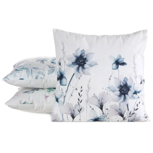 Kissenbezug 45x45 Mink 37 Eurofirany Samt Blumen dekorativ