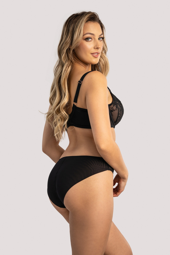 Amadi Soft-BH Unique schwarz – mit Zierträgern, elegant und bequem