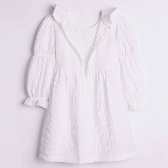 Mädchenkleid Nicol 224285 Musselin 100% Baumwolle Langarm