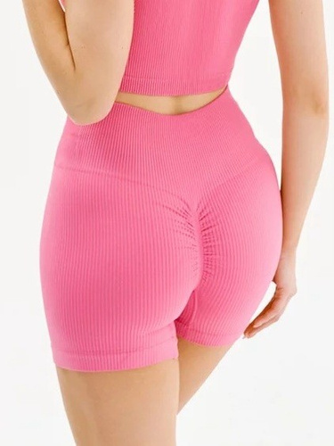 Seamless Shape Rib Shorts Gabriella – rosa