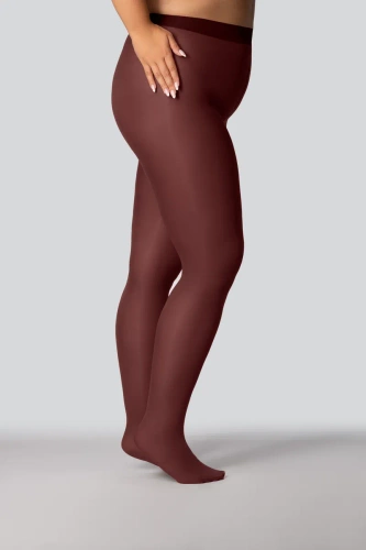 Elizabeth Queen Size Strumpfhose 70 den Rotwein – glatt, matt, bunt, bequem