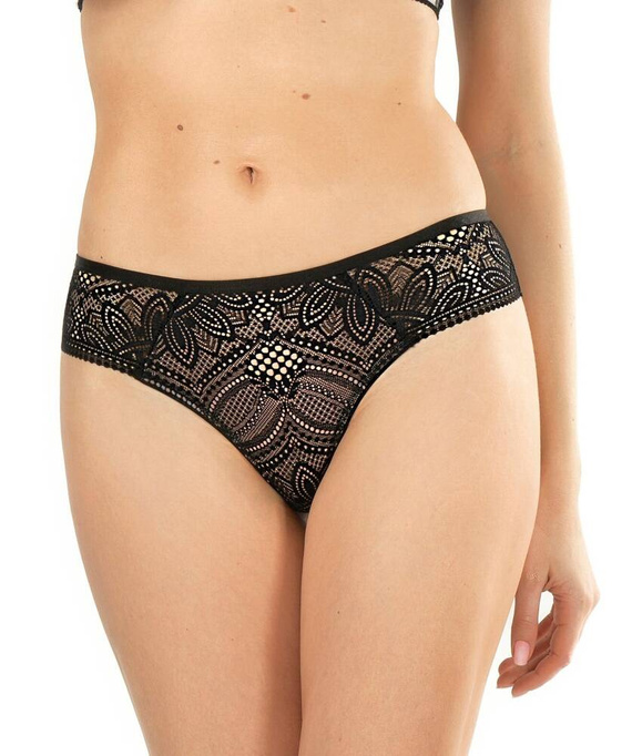 Desire Damen-Tanga Mefemi schwarz beige