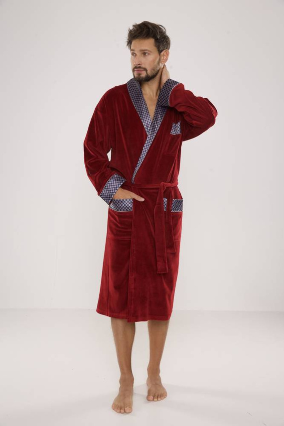 773 Bonjour forex Bademantel für Herren - kastanienbraun