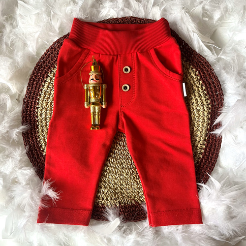 Mamatti Jogginghose SM014 Merry Christmas – Rot, Baumwolle