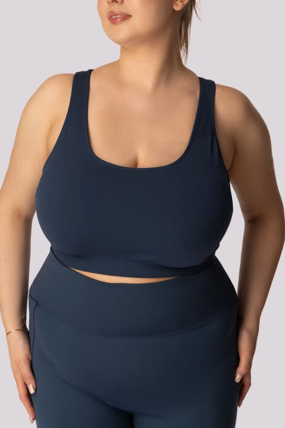 Mona Base Top Sport-BH, Marineblau