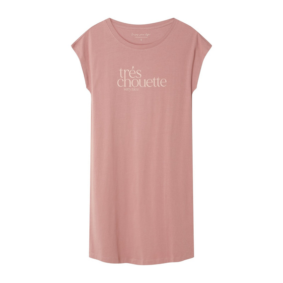 Damen-Nachtkleid 44490 Emela Henderson, 100% Baumwolle, Kurzarm, Rundhalsausschnitt