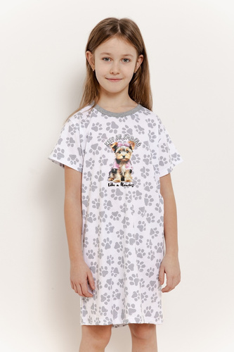 3390 Pixie Mädchenshirt Taro – Ecrugrau