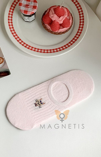 Damen Ballerina-Socken Magnetis aus Baumwolle – unsichtbare Stopper