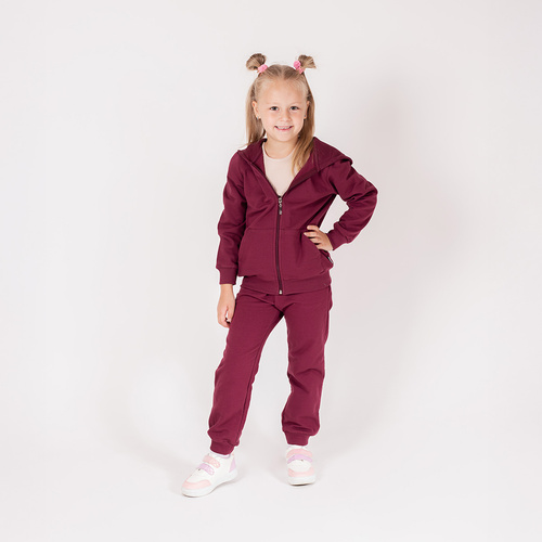 217273 Alisa Nicol Sweatshirt mit Kapuze – Baumwolle, Burgunderrot