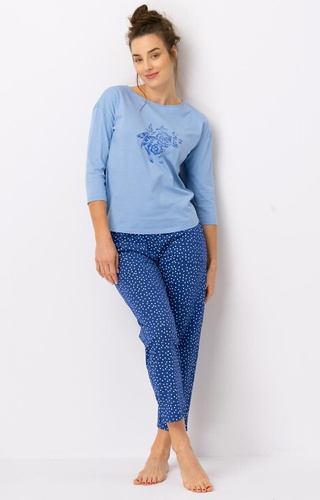 LNS 550 Key Damen-Pyjama – blau