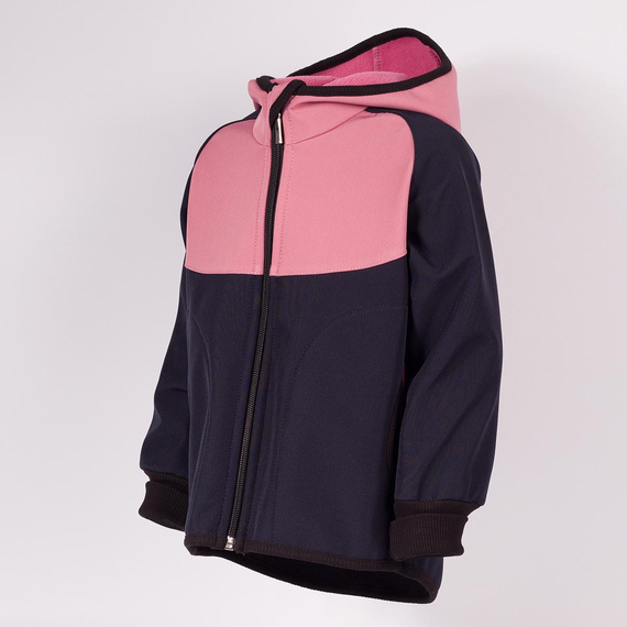229040 Nicol Kinder Softshelljacke mit Fleece, Kapuze, Reflektoren – rosa