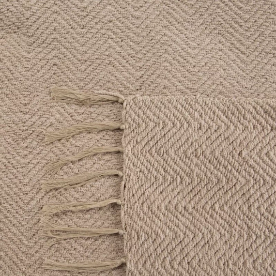 Milo Decke Tagesdecke mit Fransen Eurocurtains beige