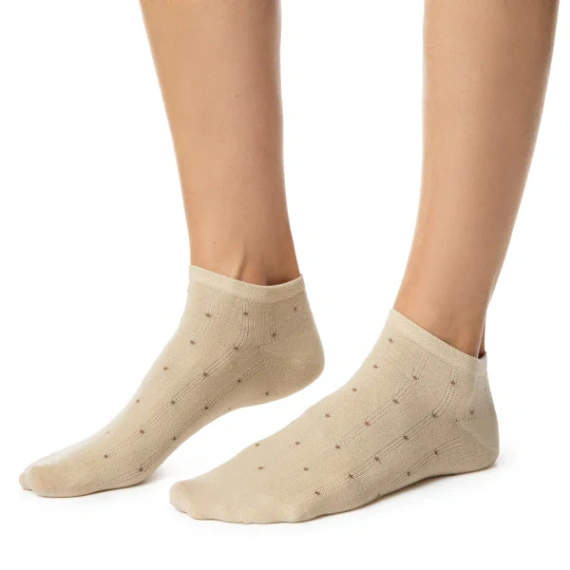 Damen Sneakersocken Steven 114 Summer, dünn, aus Baumwolle, beige 176
