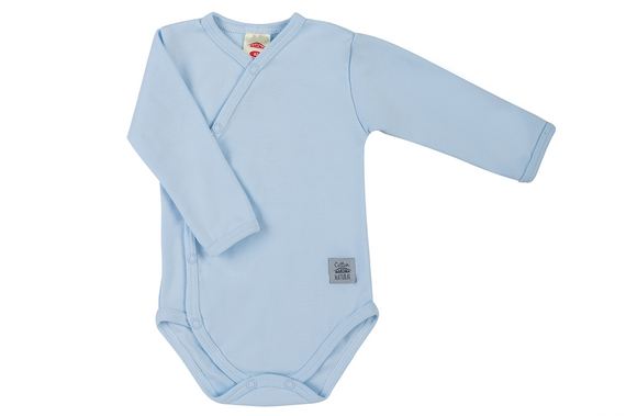 03251B „Unitone Blue Baby-Body mit langen Ärmeln Makoma blau