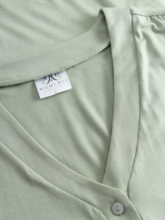 Pure Harmony Momenti Per Me mintgrüner Pyjama mit Reißverschluss