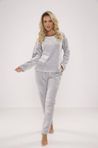669 Weicher Damen-Schlafanzug De Lafense - grau