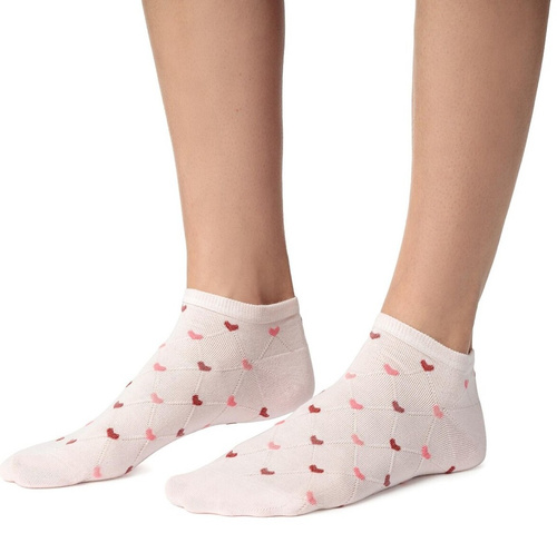 Damen Sneakersocken Steven 114 Summer, dünn, aus Baumwolle, hellrosa 179