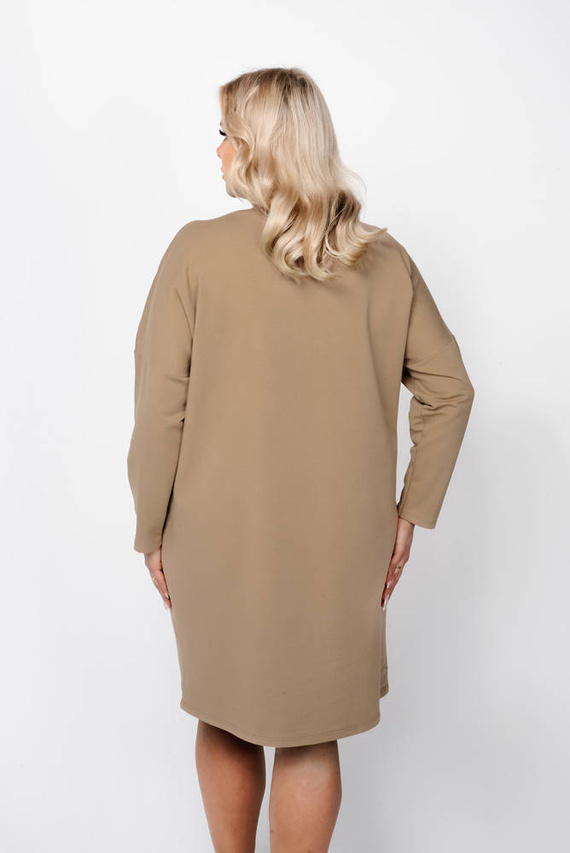 Karina Damen Langarm Tunika Italian Fashion - camel