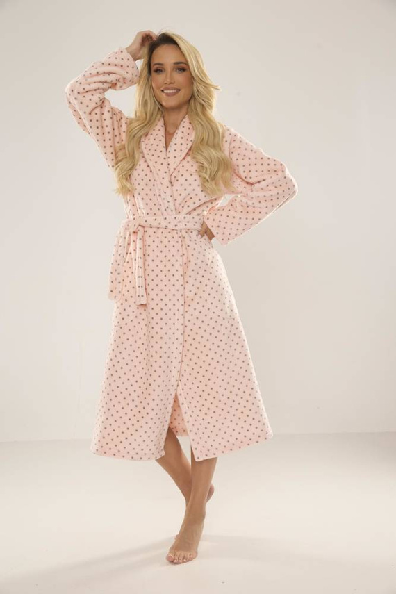 548 Melanie Long Forex Damen Bademantel - Lachs 