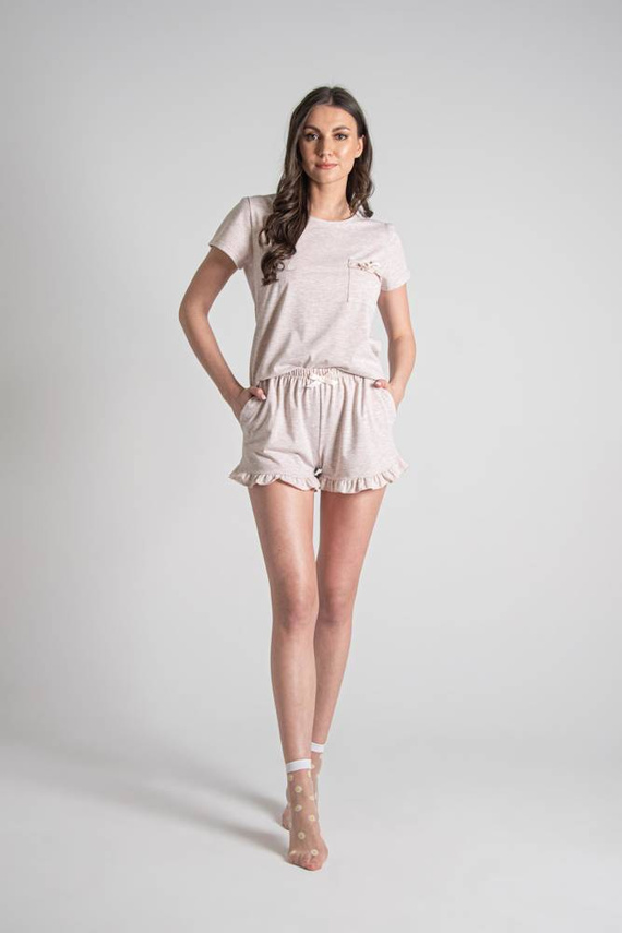 678 Mariposa II Forex Damen Schlafanzug - beige melange