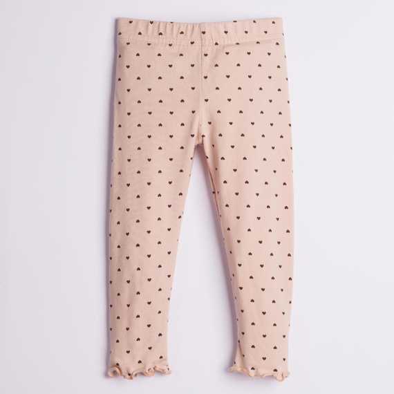 226202 Nicol HANIA Mädchen Baumwollleggings beige mit Herzchen