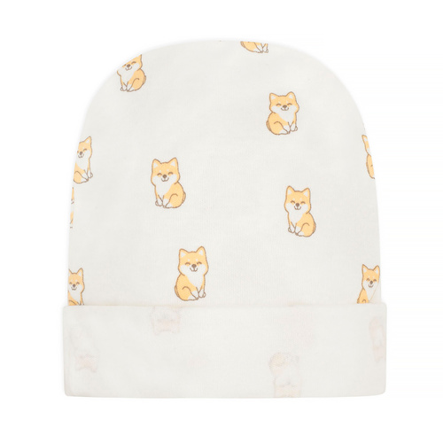 Lovely Day Pinocchio Babymütze – ecrufarbene Hunde