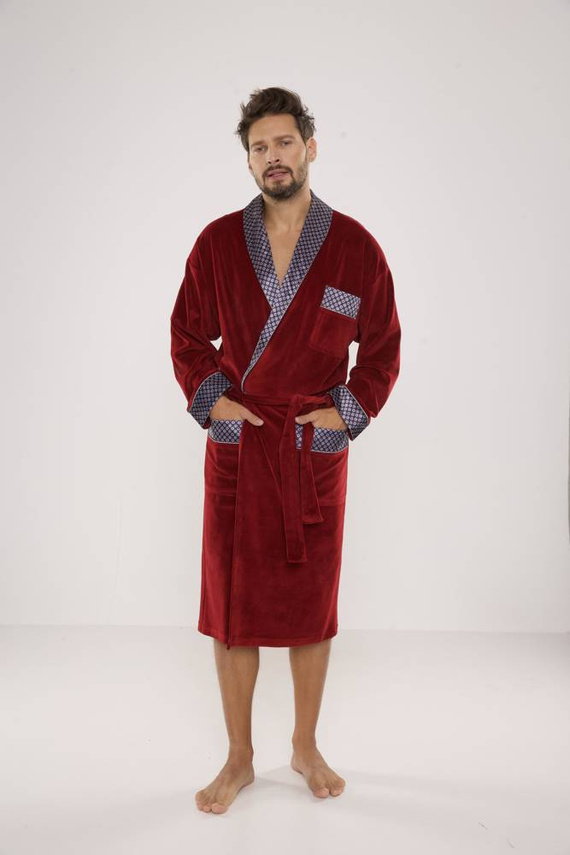 773 Bonjour forex Bademantel für Herren - kastanienbraun