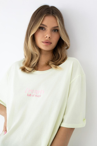 Nachthemd Savanna Sensis limette Baumwolle leicht bequem Damen