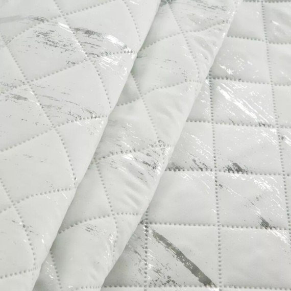 Blink 1 dekorative Tagesdecke Design91 weiß/silber