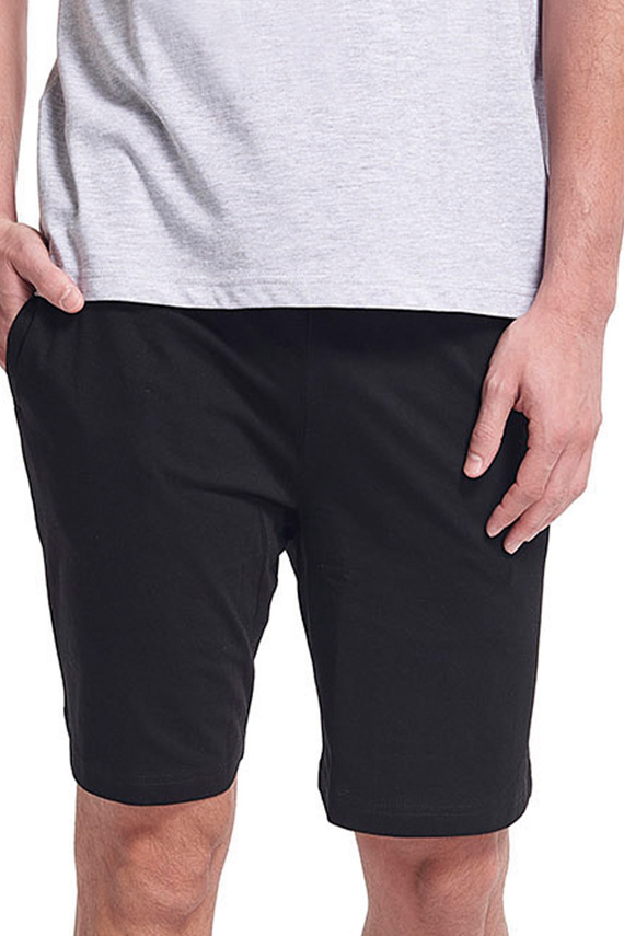 Gianny Męska piżama Sorbetto szara – krótki rękaw, szorty, nadruk, bawełna