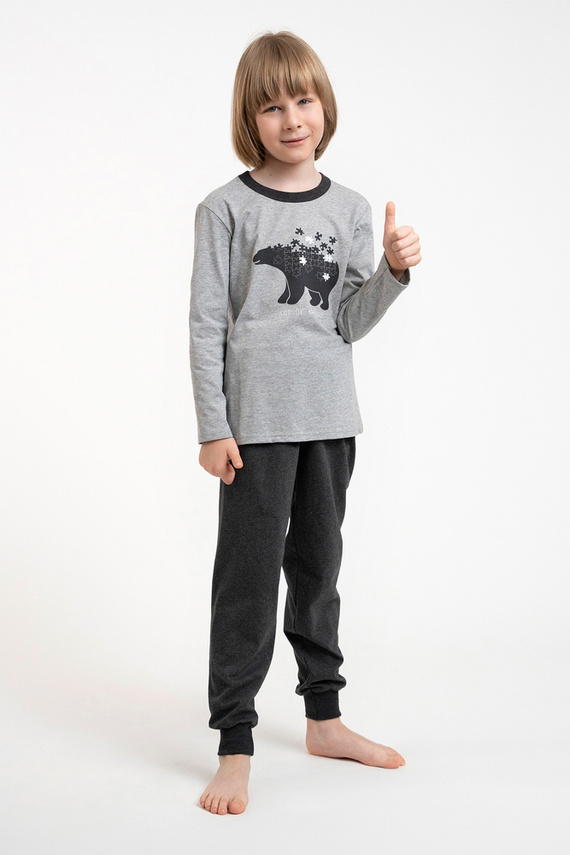 Morten Schlafanzug für Jungen Italienische Mode melange/c.melanż