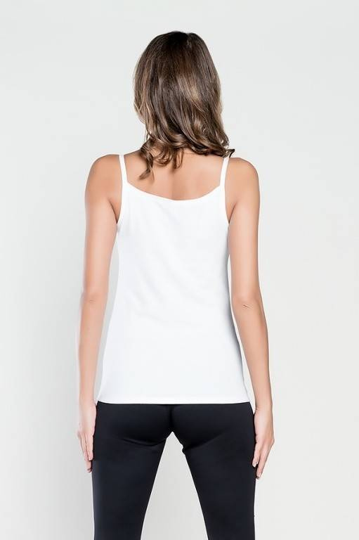 Ibiza Shirt Damen schmale Träger Italienische Mode - pulverblau