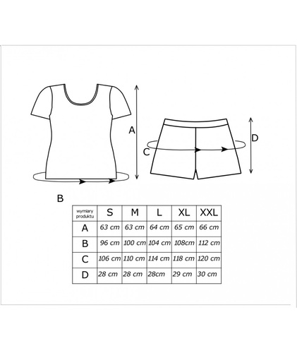 Cherry Short Donna Damenpyjama – rosa