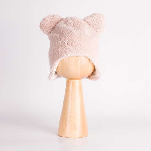 226266 Nicol HANIA Baby-Mütze Bär pudriger Rosa warme Ohrenklappenmütze