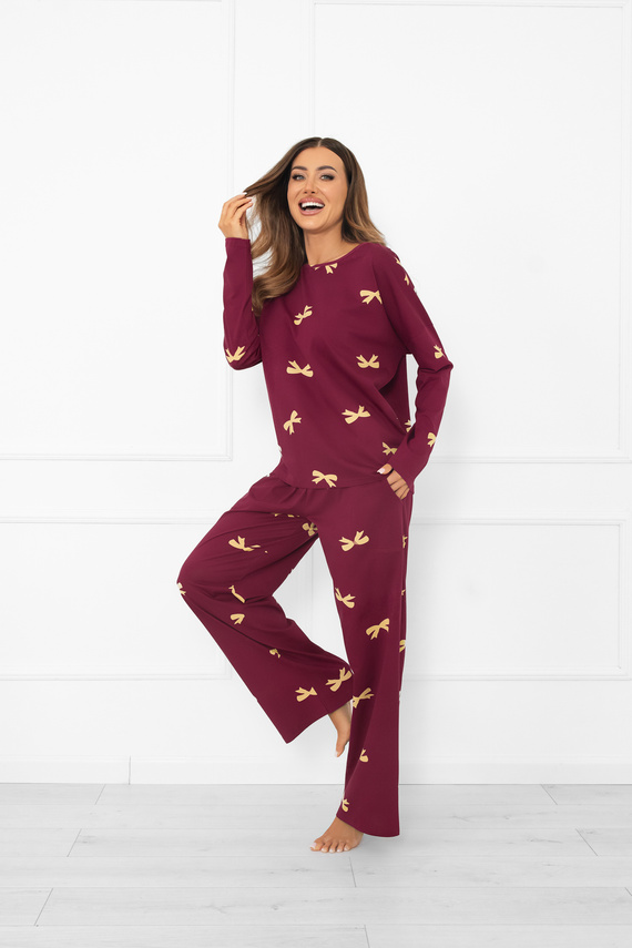 Kwadro Damenpyjama Italian Fashion - Baumwolle, langarm und Hose