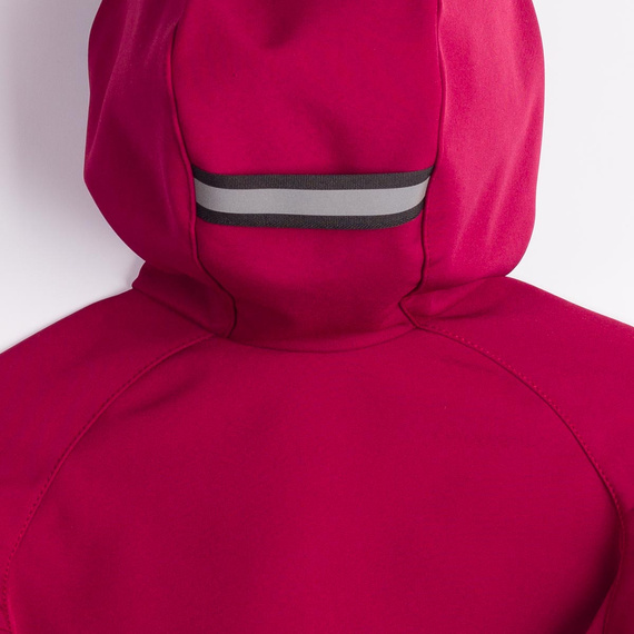 229002 Nicol Softshelljacke für Mädchen mit Kapuze, Fleece, reflektierend – bordeaux