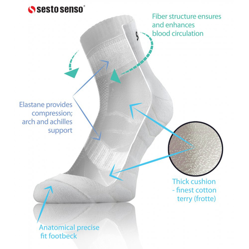 Socken Amz Universal Frottee-Sportsocken Sesto Senso weiß