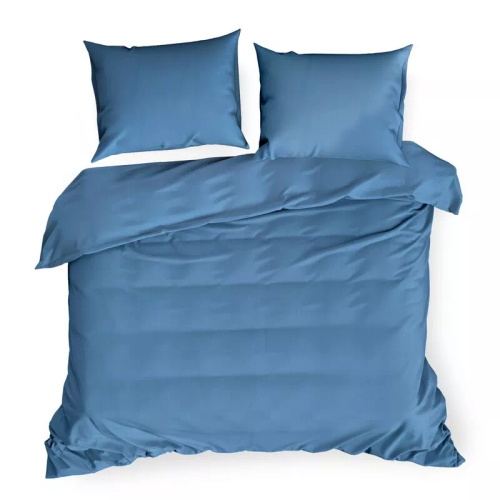 Bettwäsche MI aus Mikrofaser Eurofirany, weich, mit Reißverschluss, 100 % Polyester, blau