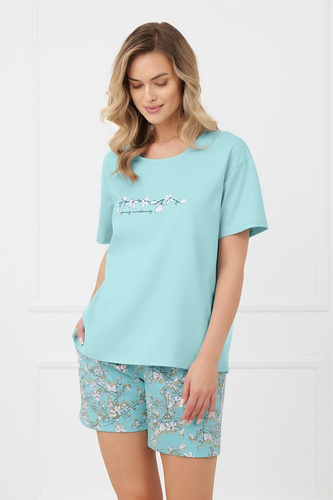 Damen-Pyjama Misaki Italian Fashion aus Baumwolle, Kurzarm, kurze Hose